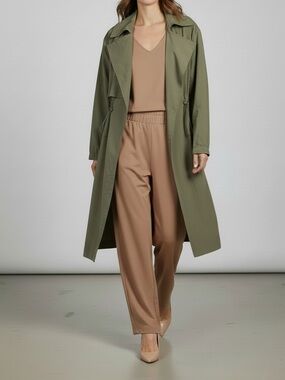 Love tree Lightweight Olive Trench Coat